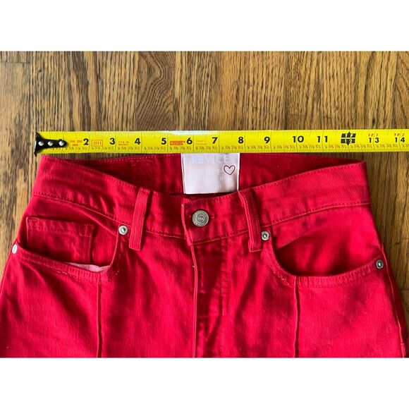 REVICE Red Venus Star Bootcut Flare Stitch Star Butt Pants Jeans Women's Size 27 - Picture 6 of 9